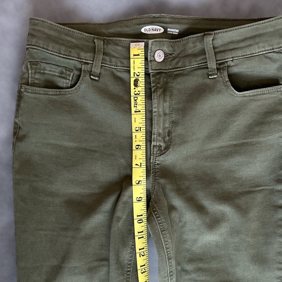 NWOT Old Navy Rockstar Super Skinny Jeans, Olive (6) - Picture 8 of 9
